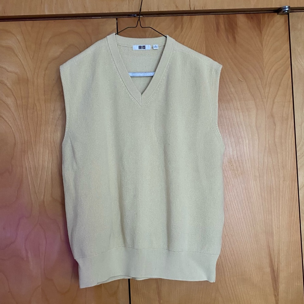 Uniqlo yellow sweater vest (XL)